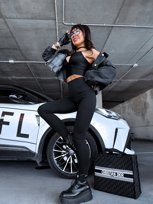 Утягивающие леггинсы с элементами жесткости 3286 - ЧЕРНЫЕ ПРЕДЗАКАЗ